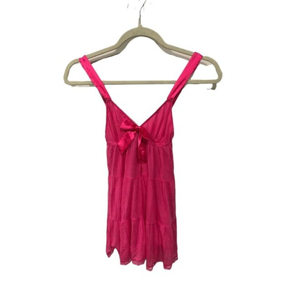 Victoria’s Secret Dark Pink Lace Women’s Lingerie Babydoll Teddie Small